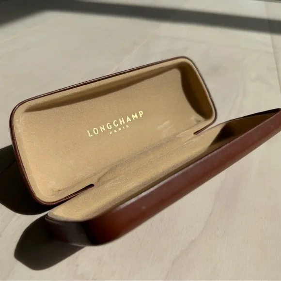 [Longchamp] Women's Brown Frame Sunglasses with Gold Details - Picture 9 of 11